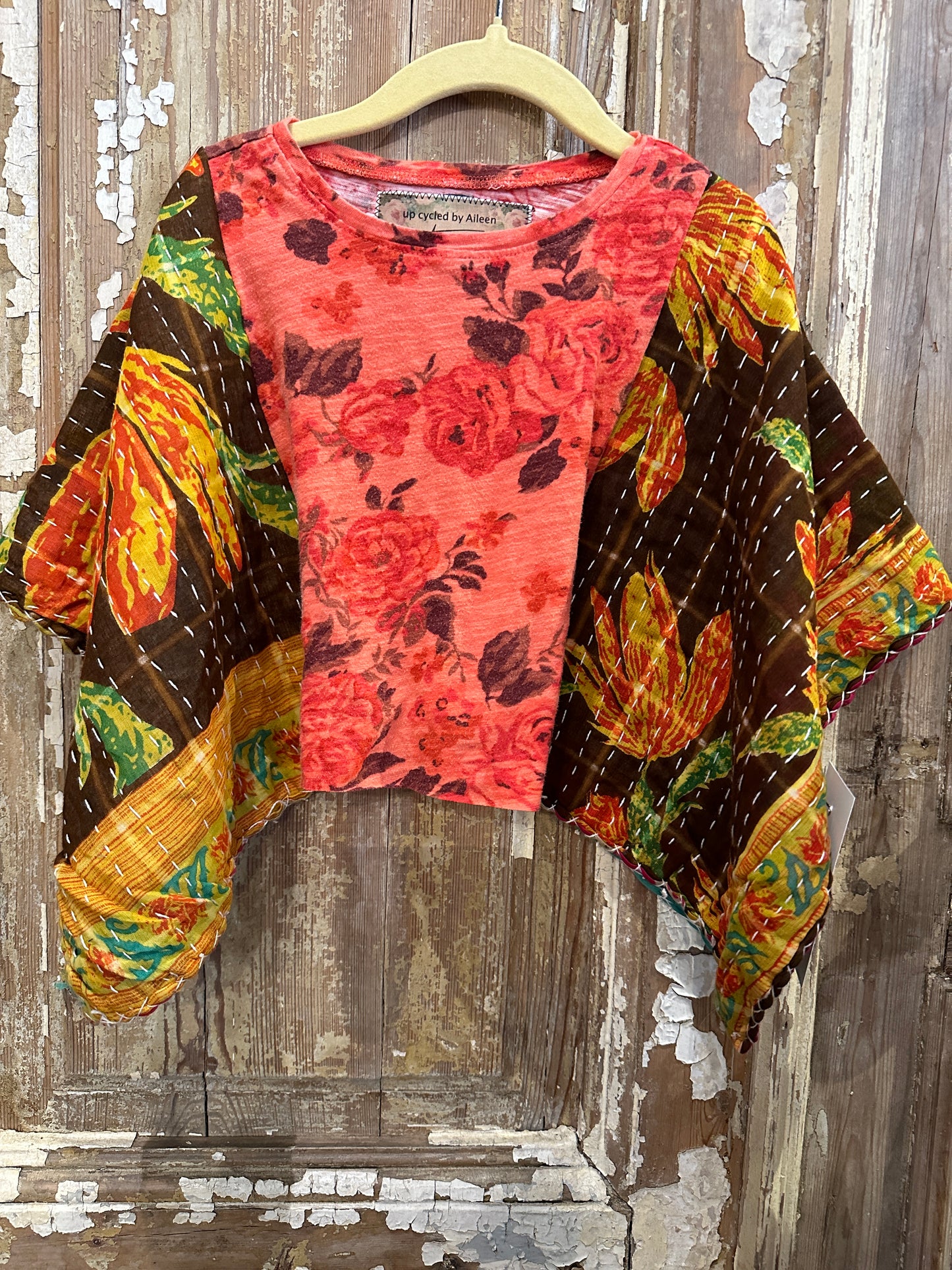 4/5 Up Cycled Kids Kantha Poncho