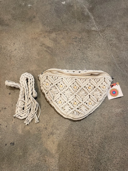 Beaded Macrame Fanny Pack-9847