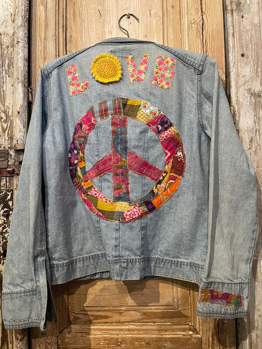 Up Cycled Peace Sign Jacket-10064