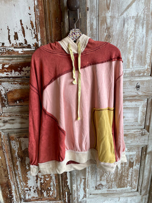 Letter Patchwork Hoodie