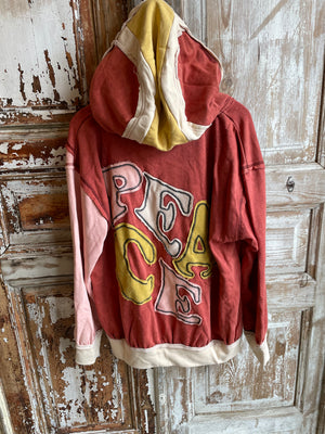 Letter Patchwork Hoodie