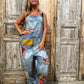 Oversized Patched Overalls