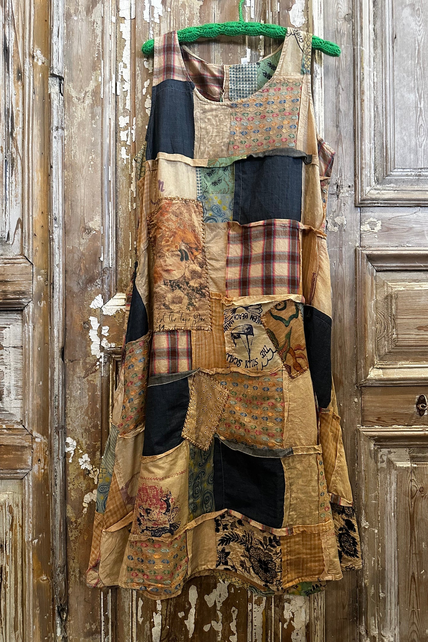 Sleeveless Patchwork Dress
