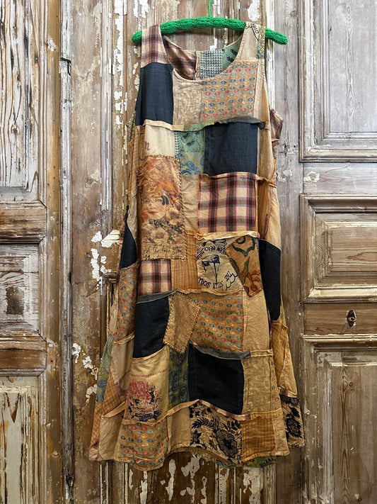 Sleeveless Patchwork Dress