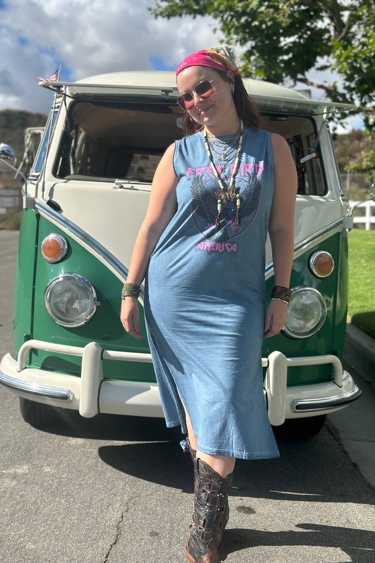 Free Bird America Muscle Tank Midi