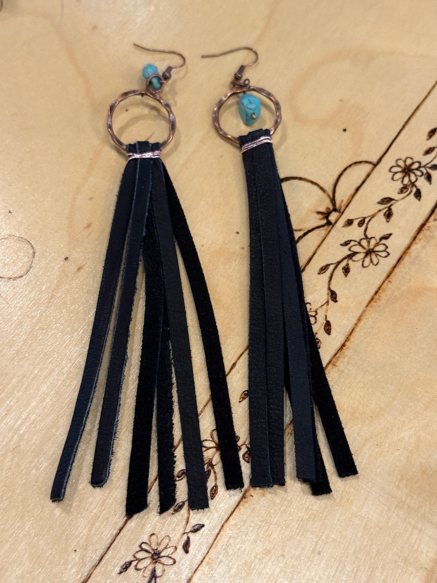 Suede Fringe Earrings