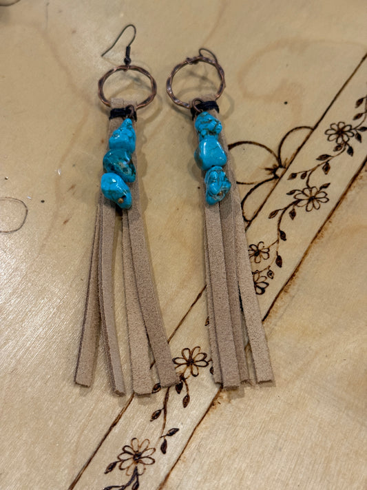 Suede Fringe Earrings