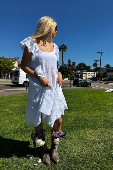 Flutter Linen Dress
