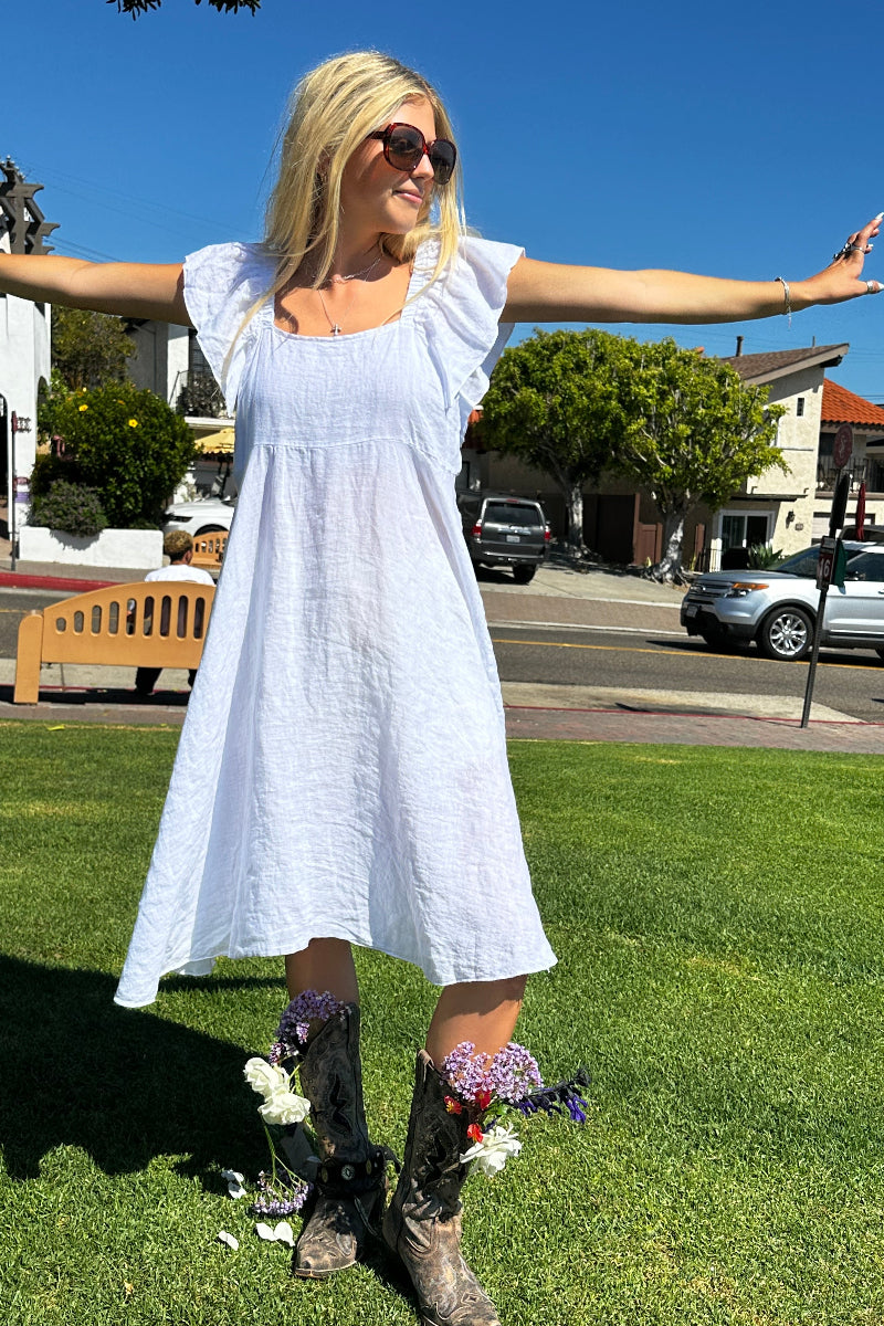 Flutter Linen Dress