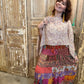 Boho Patched Maxi Skirt