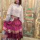 Boho Patched Maxi Skirt