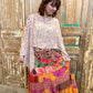 Boho Patched Maxi Skirt