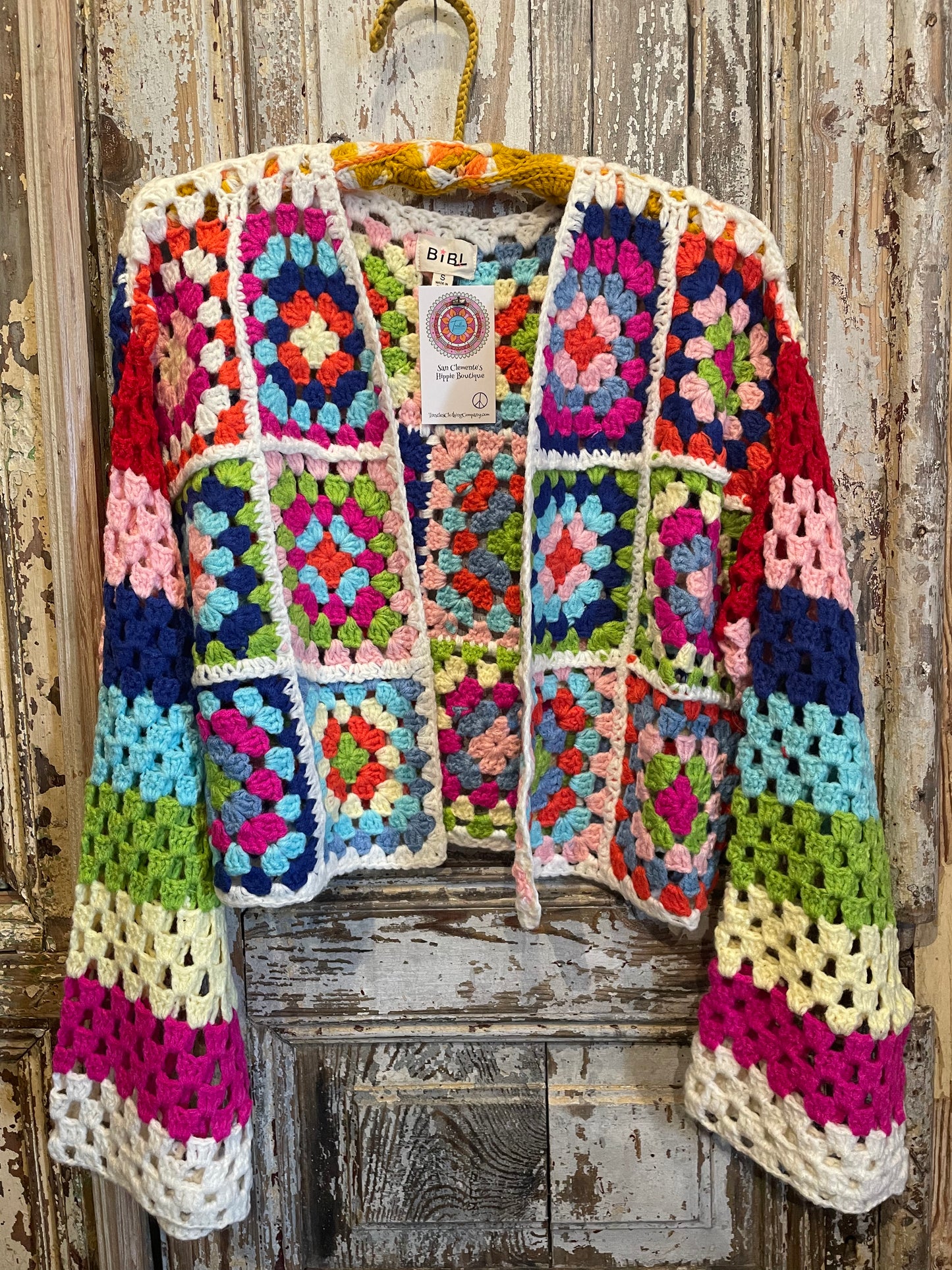 Granny Square Crop Cardi