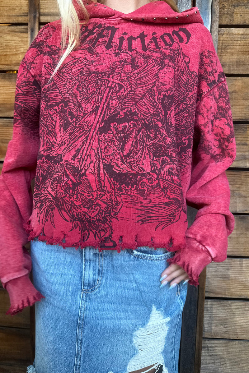 Angels Crop Hoodie