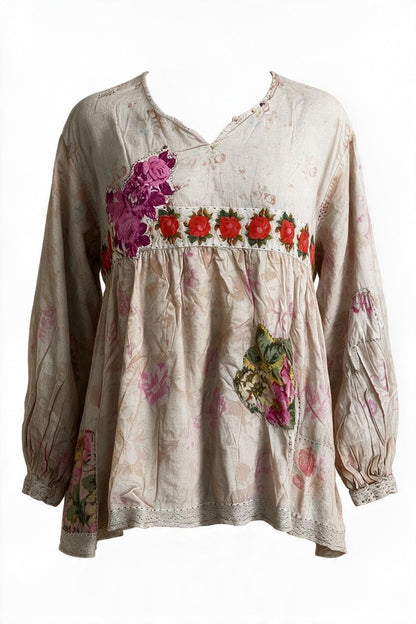 Weathered Wildflower Top-Roses