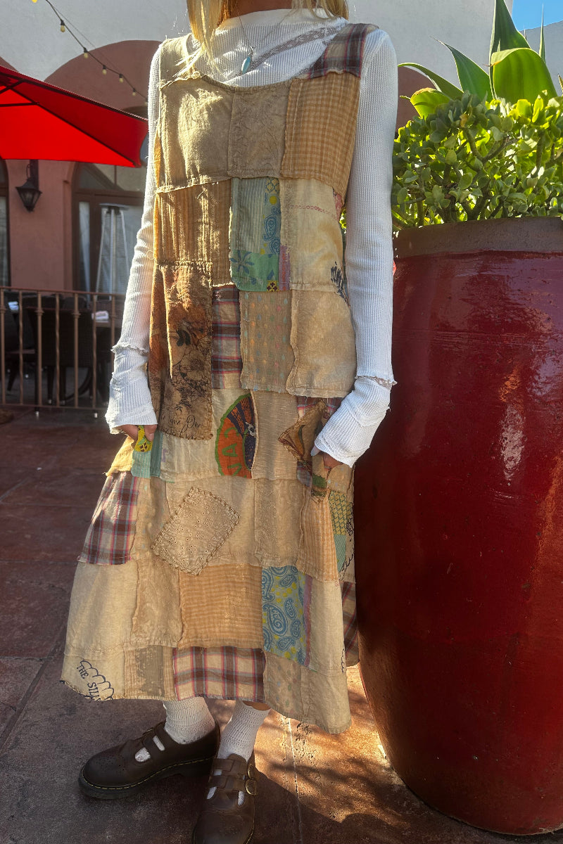 Sleeveless Patchwork Dress