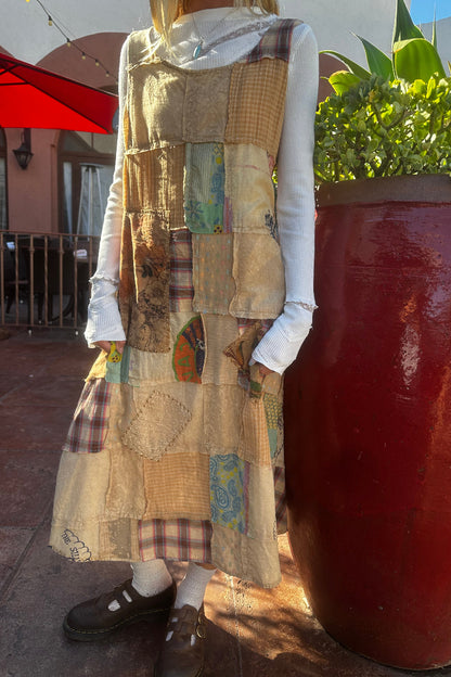 Sleeveless Patchwork Dress