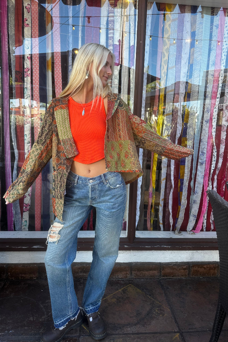 Patchwork Short Jacket