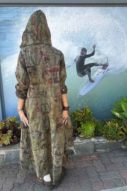 Patchwork Hooded Jacket