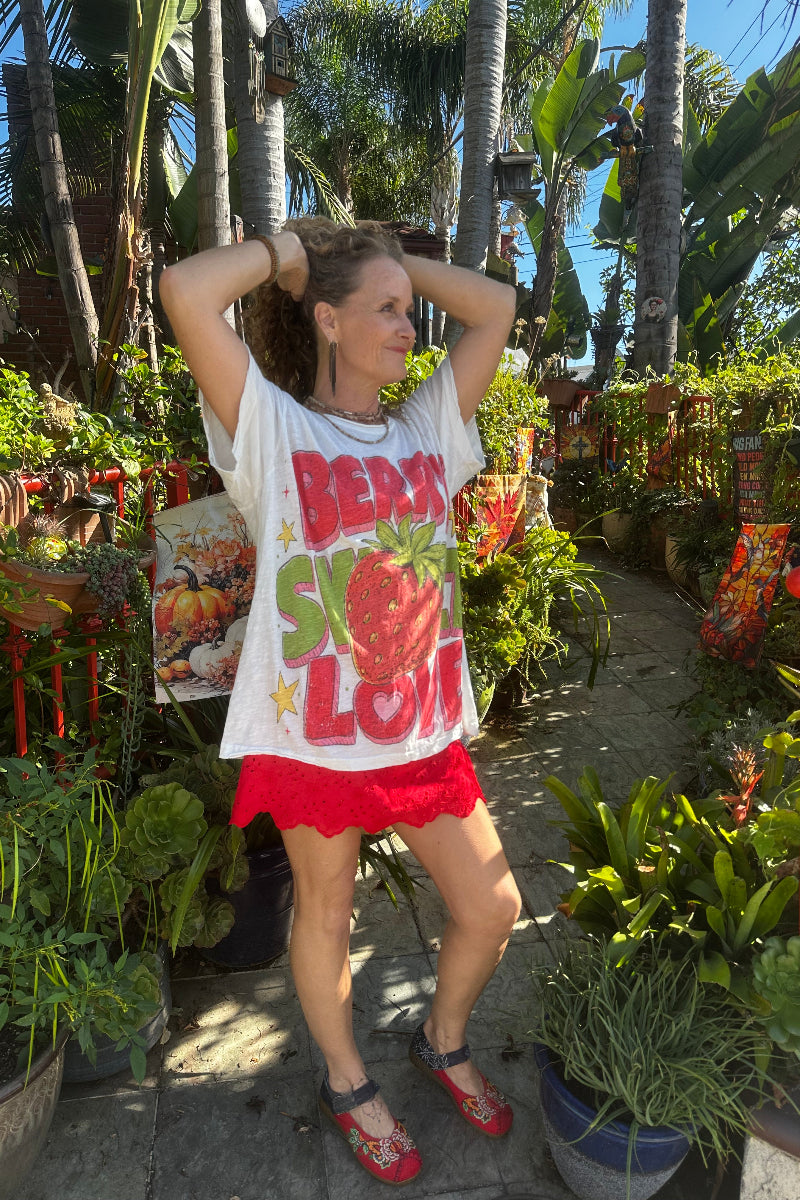 Worn & Weathered Tee - Berry Sweet