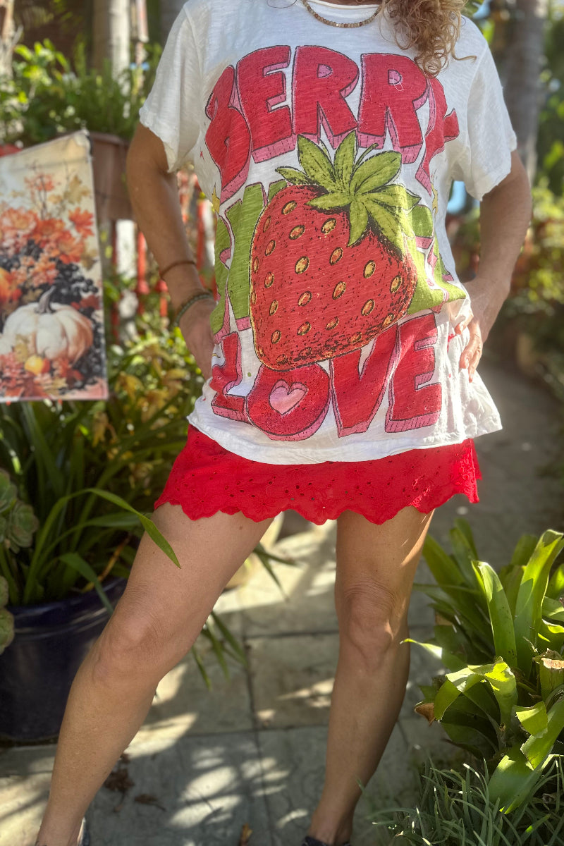 Worn & Weathered Tee - Berry Sweet
