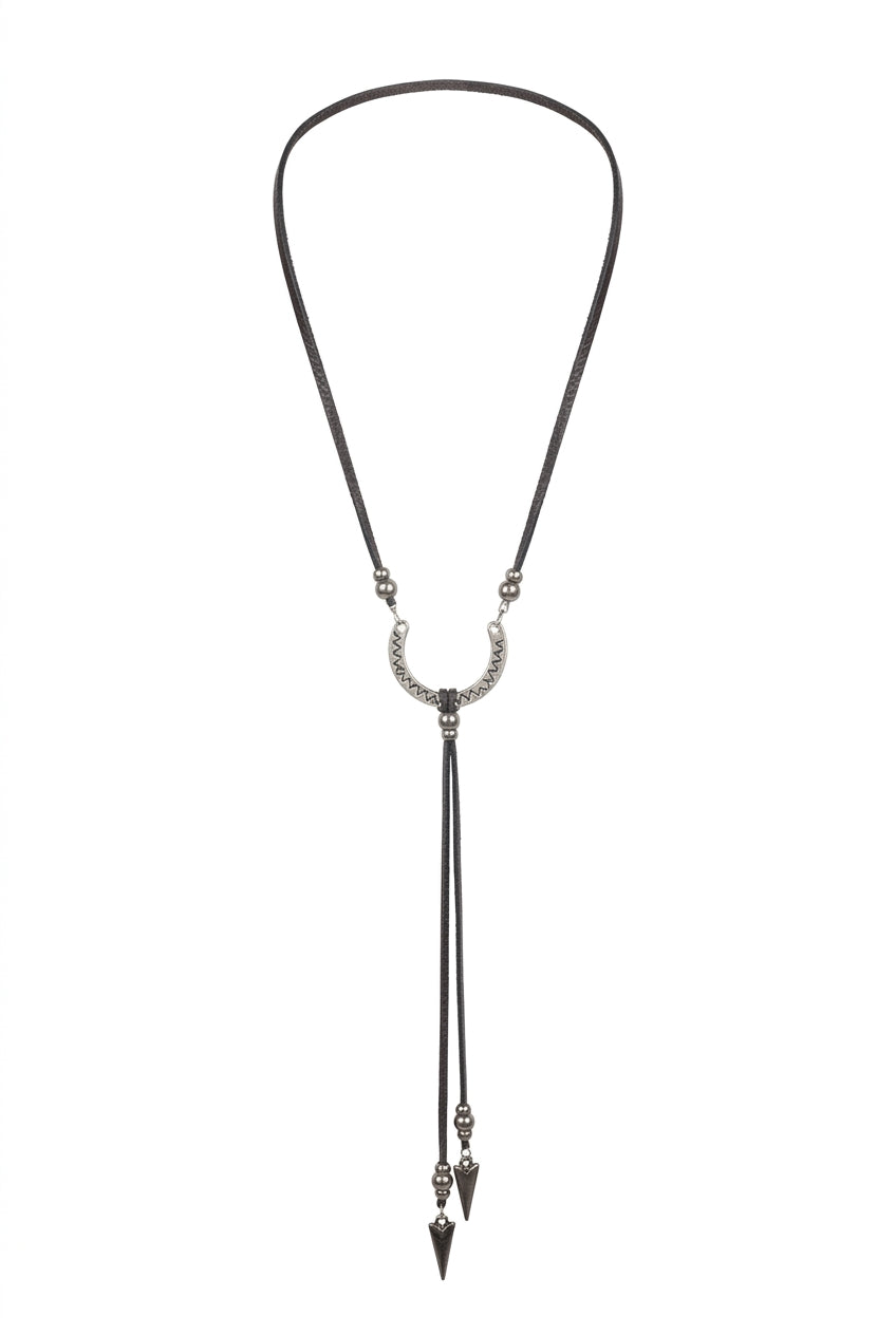 Horseshoe Leather Necklace