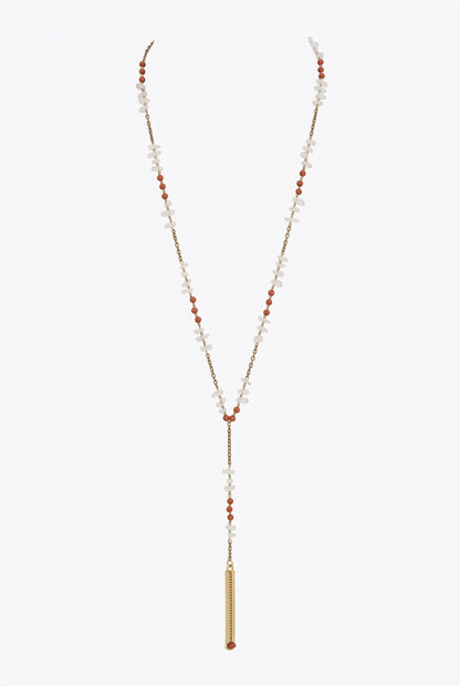 Orange & White Necklace