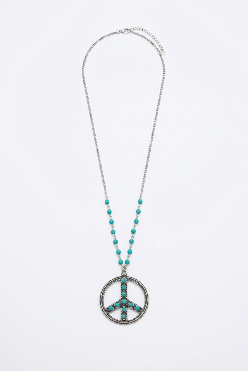 Small Turquoise Peace Necklace