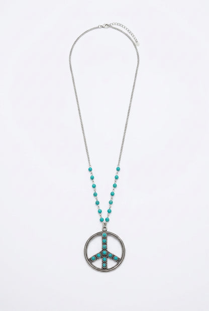 Small Turquoise Peace Necklace