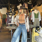 Bleached Wide Leg Jeans