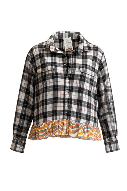 M/L Ruffled Flannel