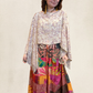 Boho Patched Maxi Skirt