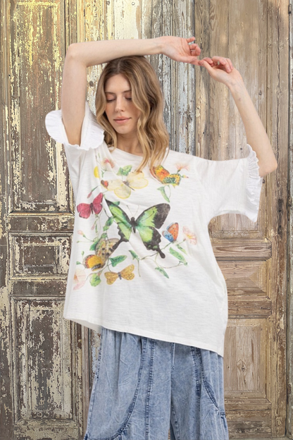 Butterfly Ruffle Tee
