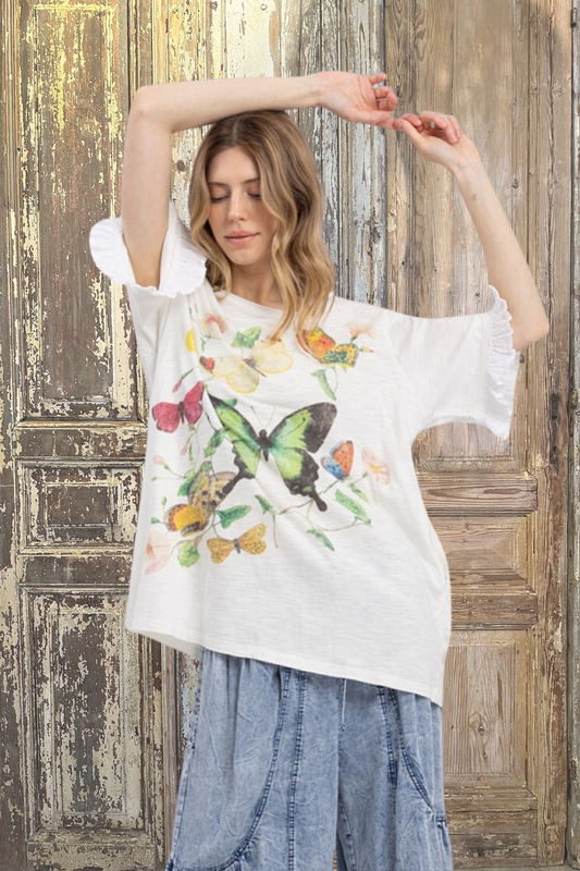 Butterfly Ruffle Tee