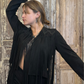 Studs Fringe Suede Jacket