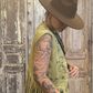 Pistachio Suede Fringe Vest