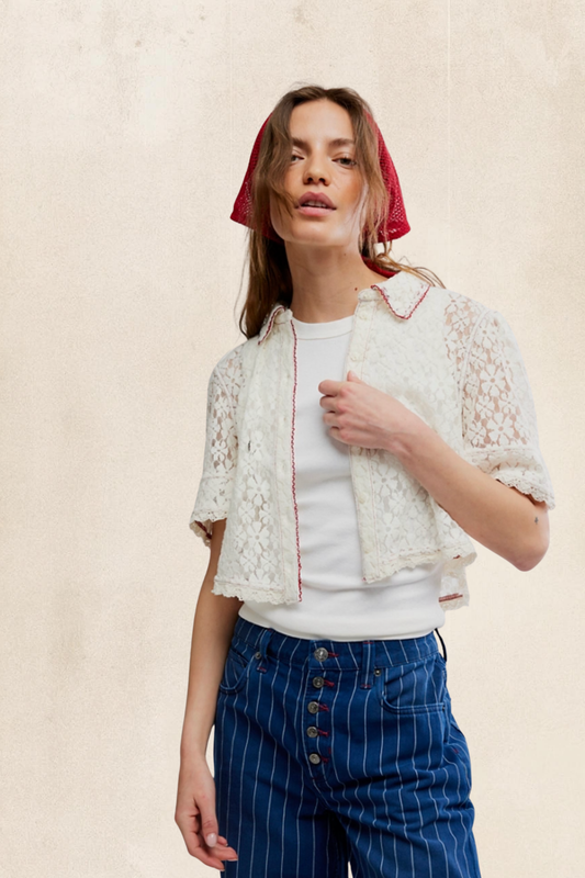 Mannie Lace Buttondown