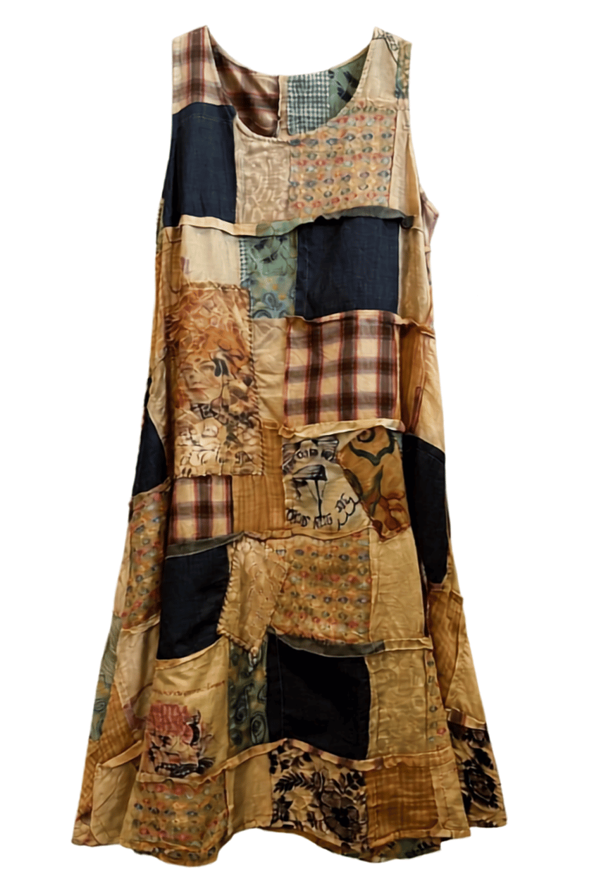 Sleeveless Patchwork Dress