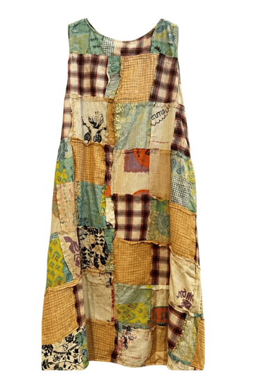 Sleeveless Patchwork Dress