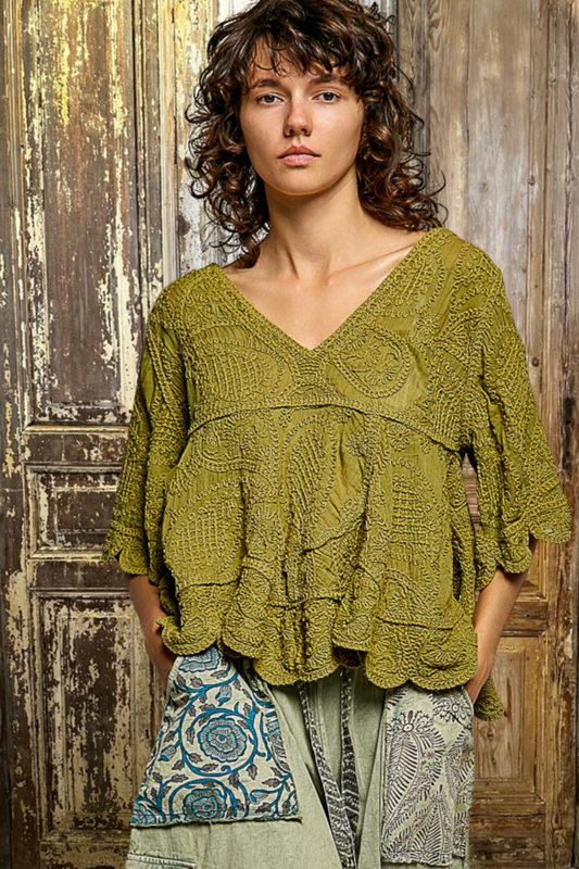 Scallopped Edge Crochet Top