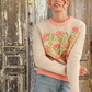 Coral Band Sweater