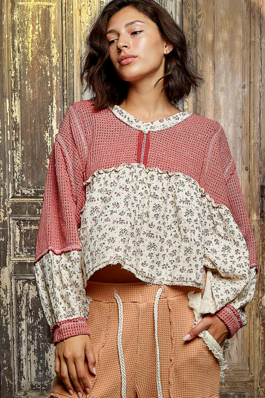 Cut & Sew Ruffle Top