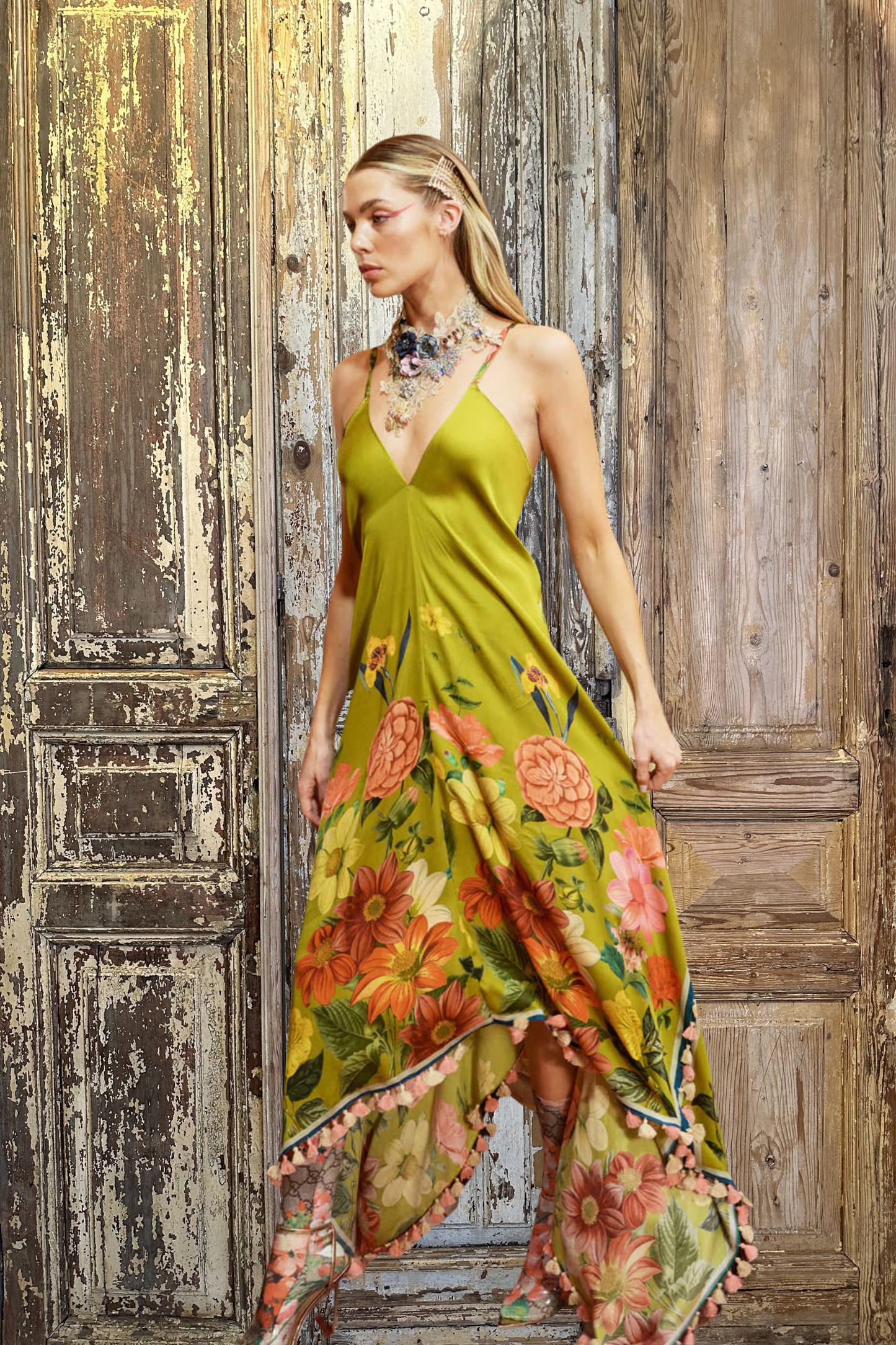 French Riviera Tasseled Dress