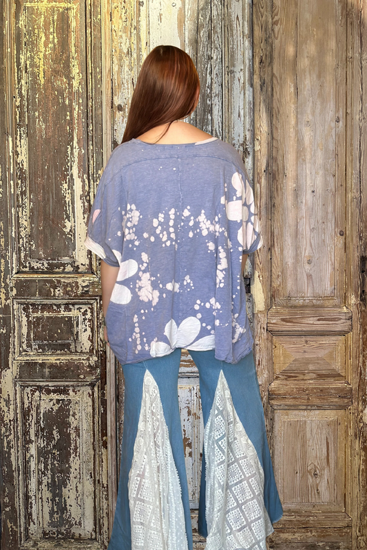 Denim & Lace Flared Jeans