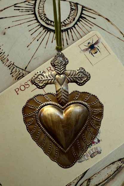 Hanging Cross Heart