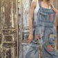 Patched Washed Overalls