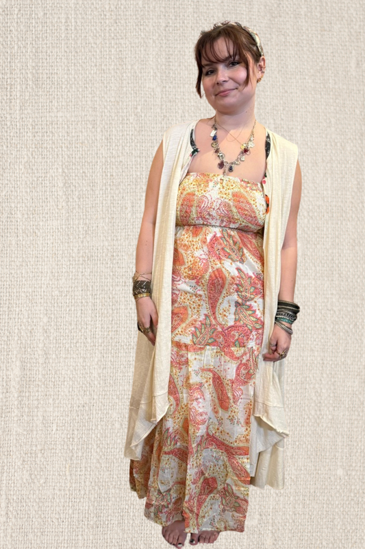 Paisley Strapless Maxi