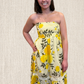 Yellow Floral Midi Dress