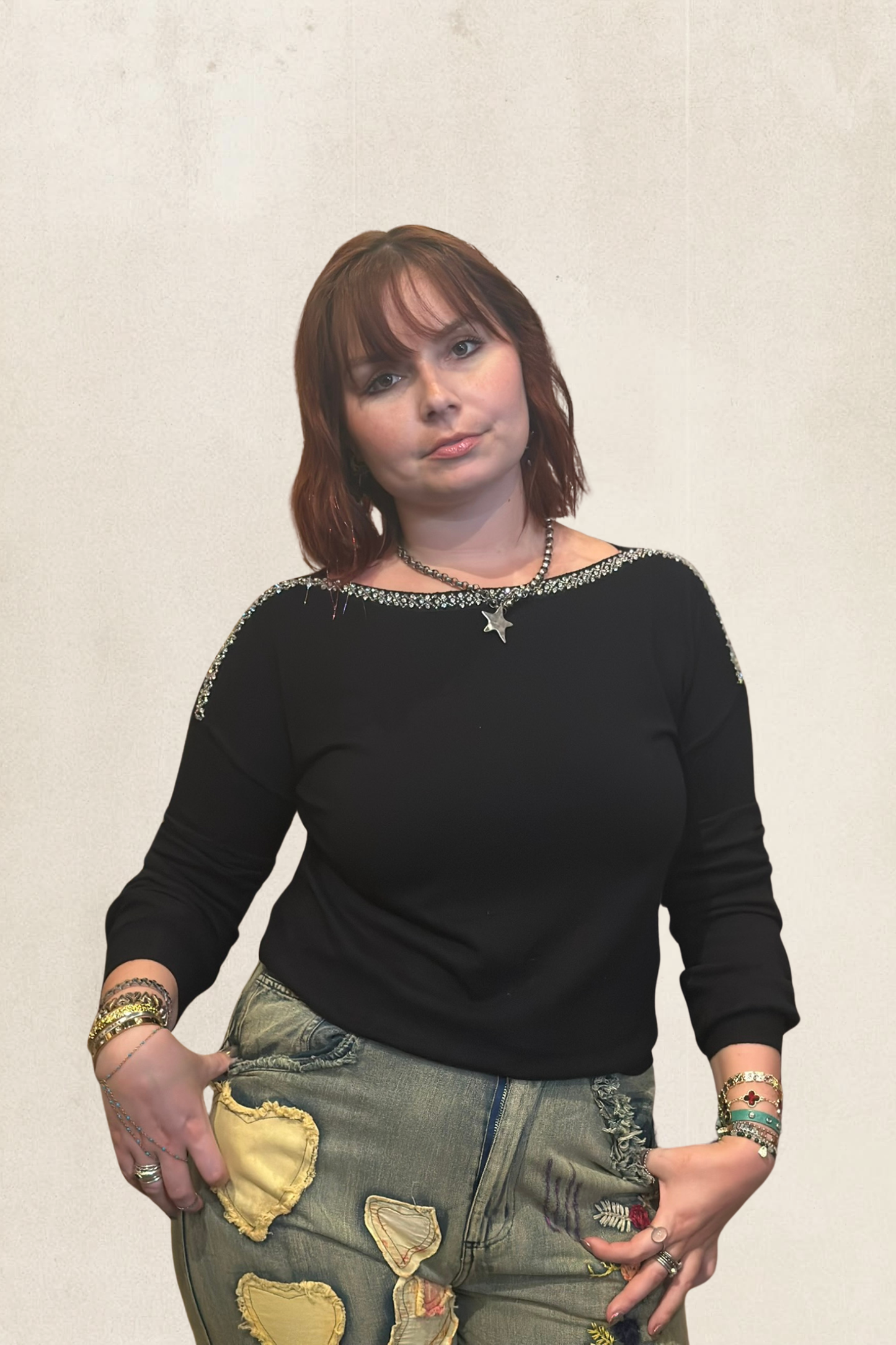 Bling Neck Sweater