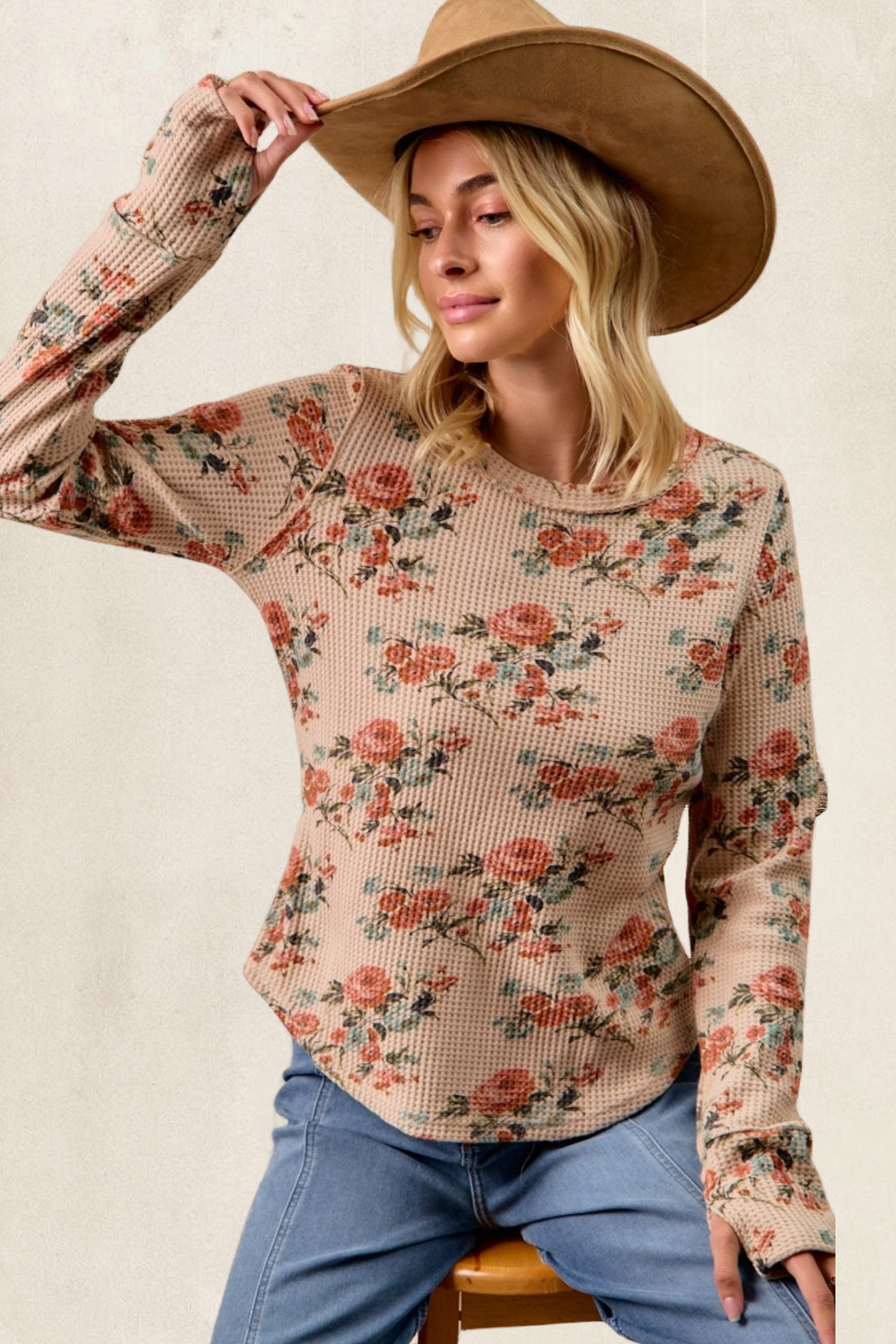 Floral Thumb Hole Thermal